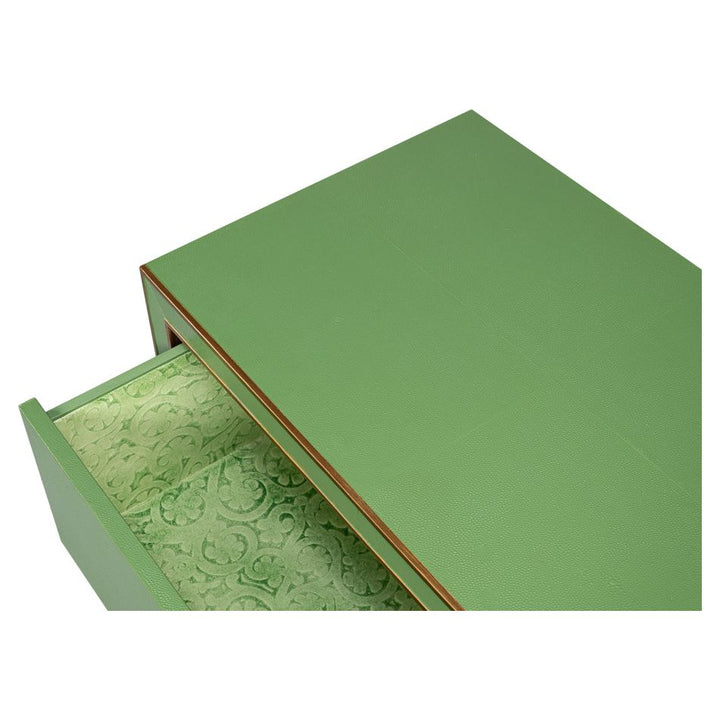 Gabriella Two-Drawer Shagreen Nightstand