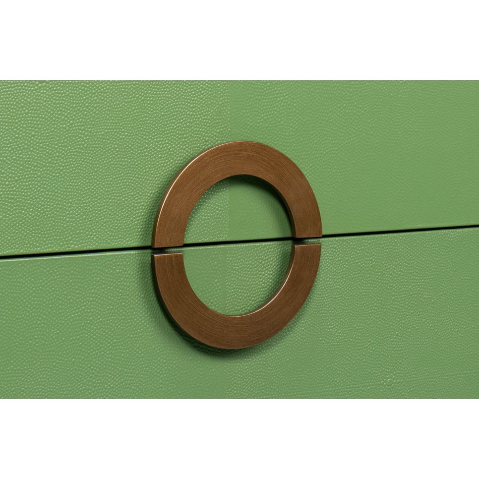 Gabriella Two-Drawer Shagreen Nightstand