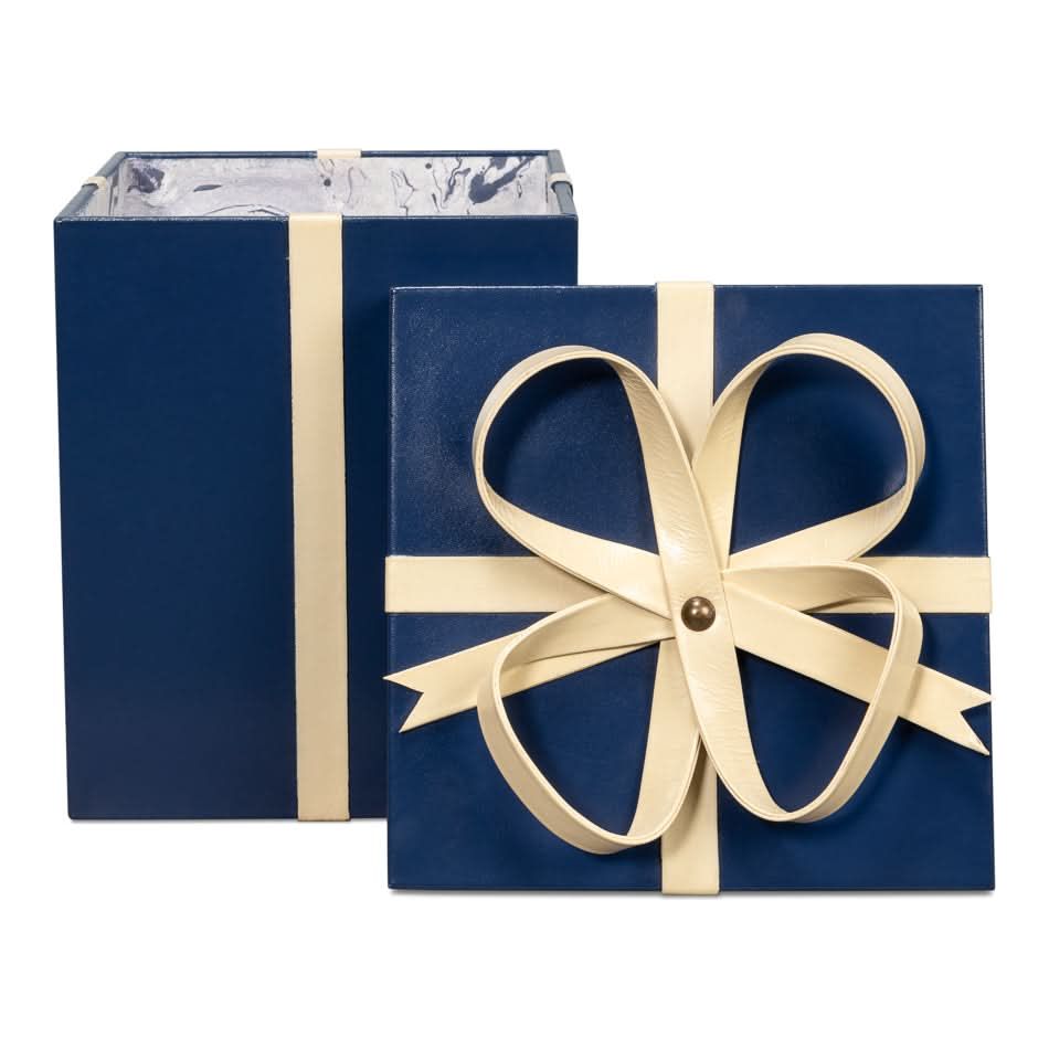 Ferrell Leather Holiday Boxes S/3 Navy