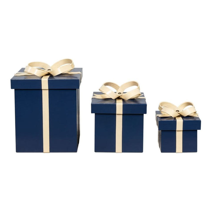 Boxes Ferrell Leather Holiday Boxes S/3 Navy