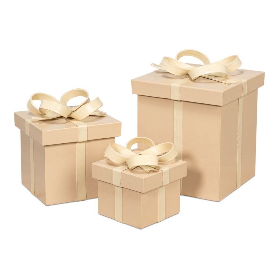 Ferrell Leather Holiday Boxes S/3 Navy