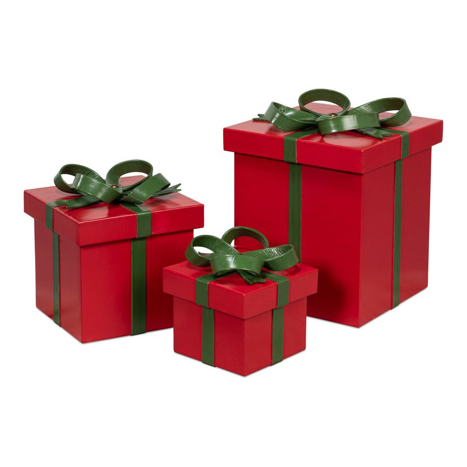 Ferrell Leather Holiday Boxes S/3 Navy