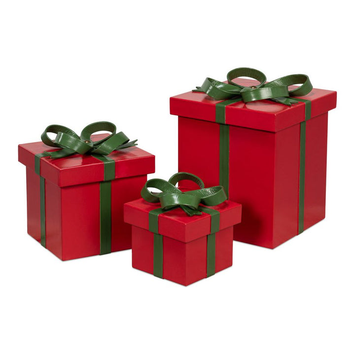 Ferrell Leather Holiday Boxes S/3 Navy