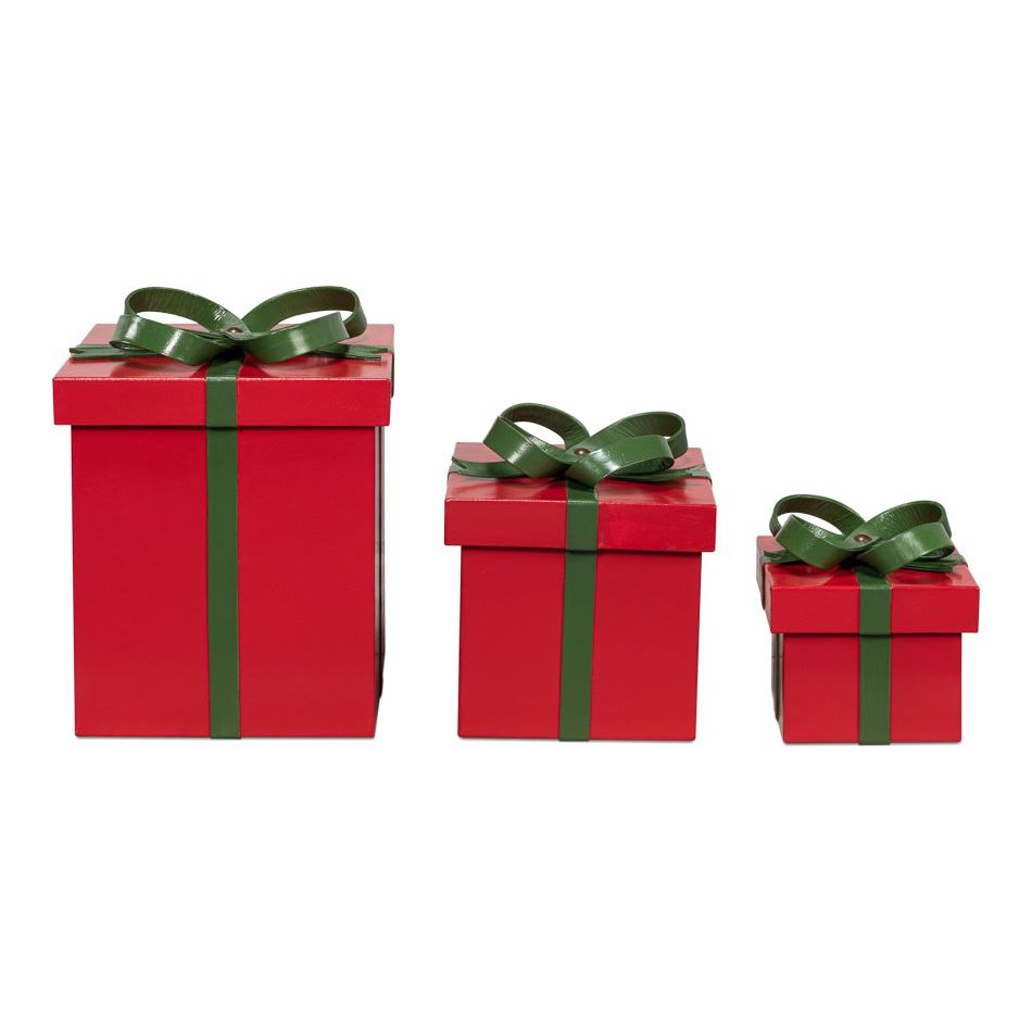 Ferrell Leather Holiday Boxes S/3 Navy