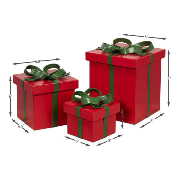 Ferrell Leather Holiday Boxes S/3 Navy
