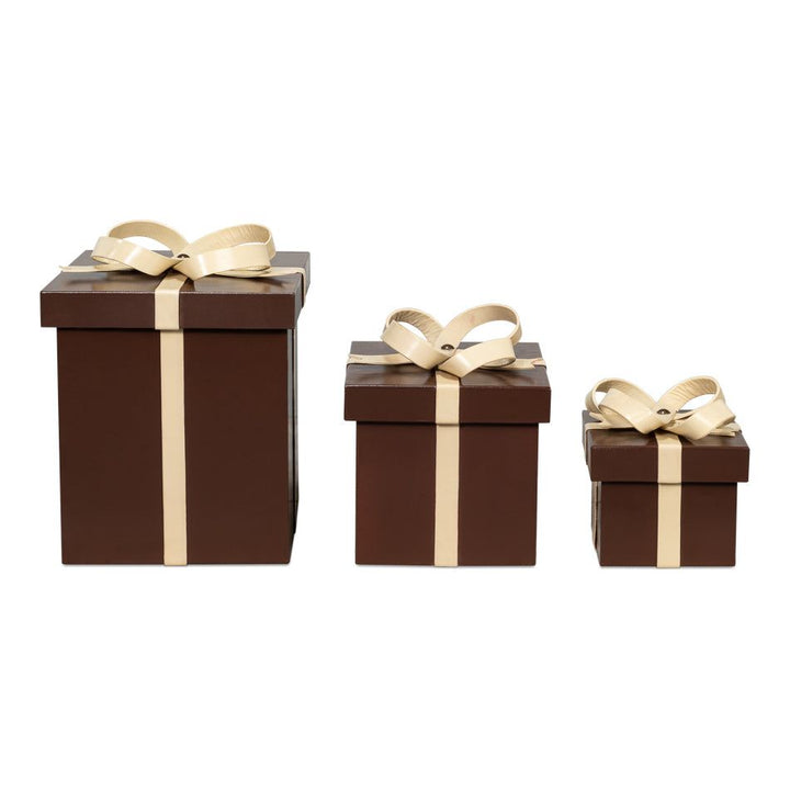 Ferrell Leather Holiday Boxes S/3 Navy