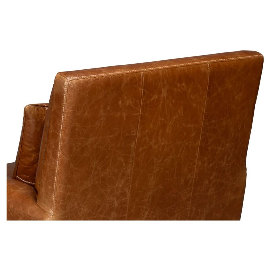 Dimity Distilled Leather Chair Brown