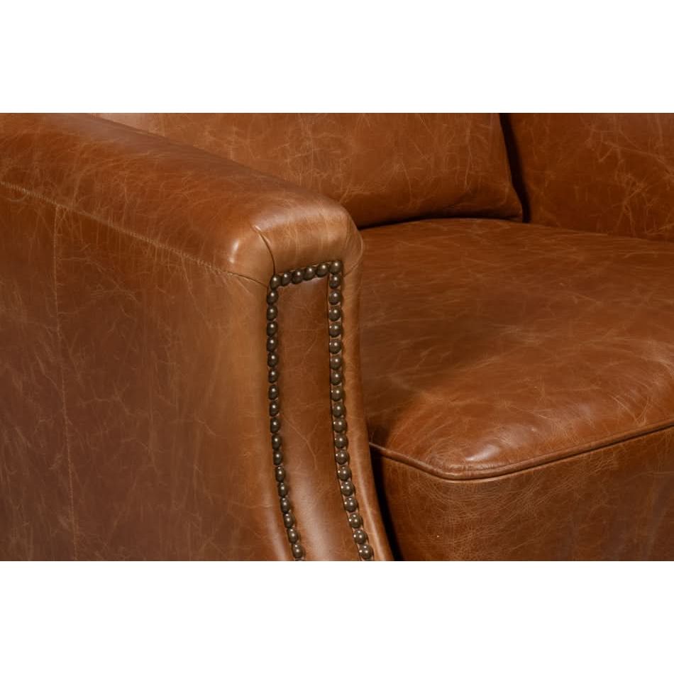 Dimity Distilled Leather Chair Brown