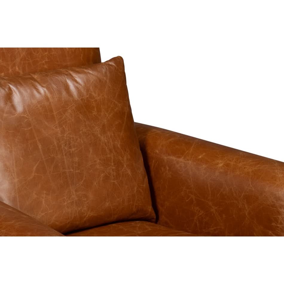 Dimity Distilled Leather Chair Brown