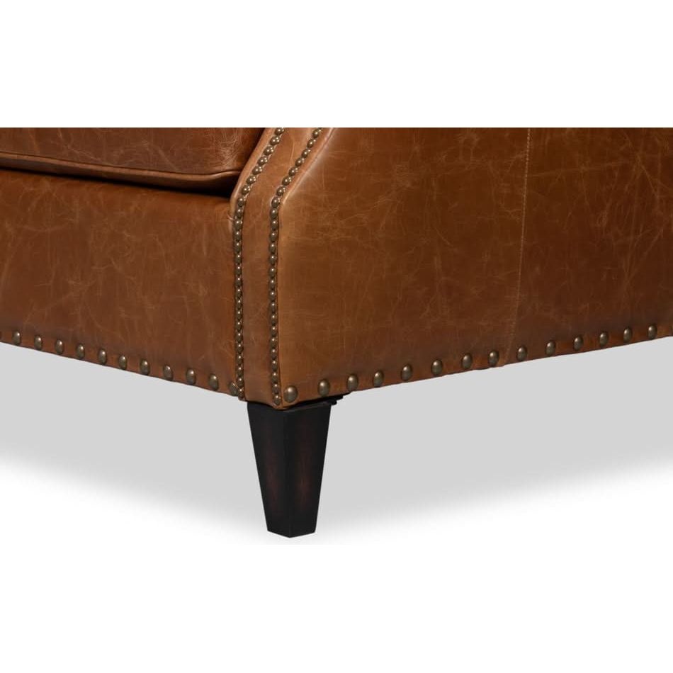 Dimity Distilled Leather Chair Brown