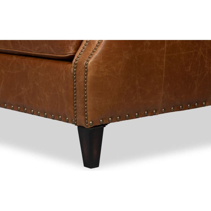 Dimity Distilled Leather Chair Brown