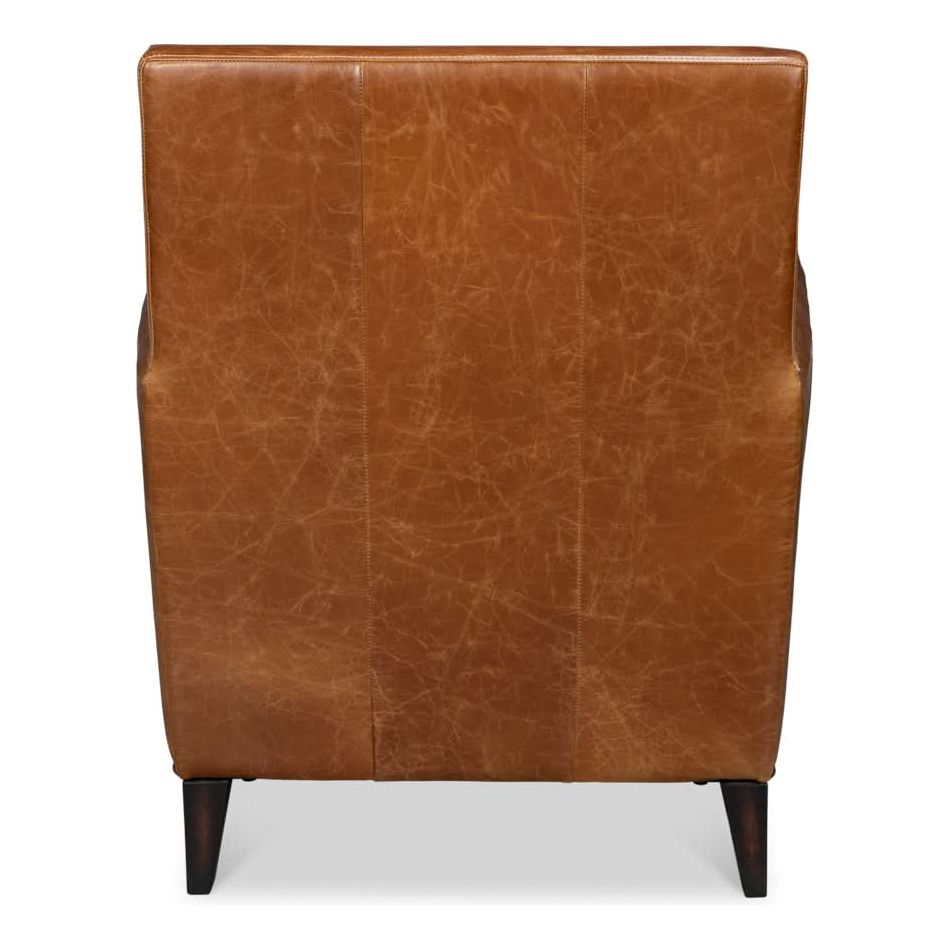 Dimity Distilled Leather Chair Brown