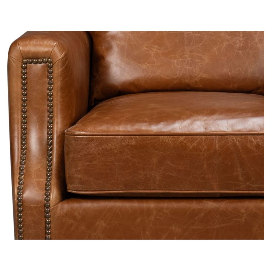 Dimity Distilled Leather Chair Brown