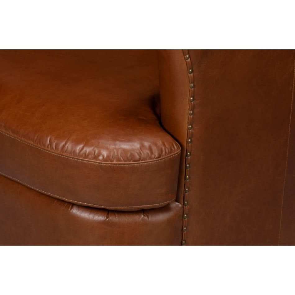 Spencer Distilled Leather Swivel Chair