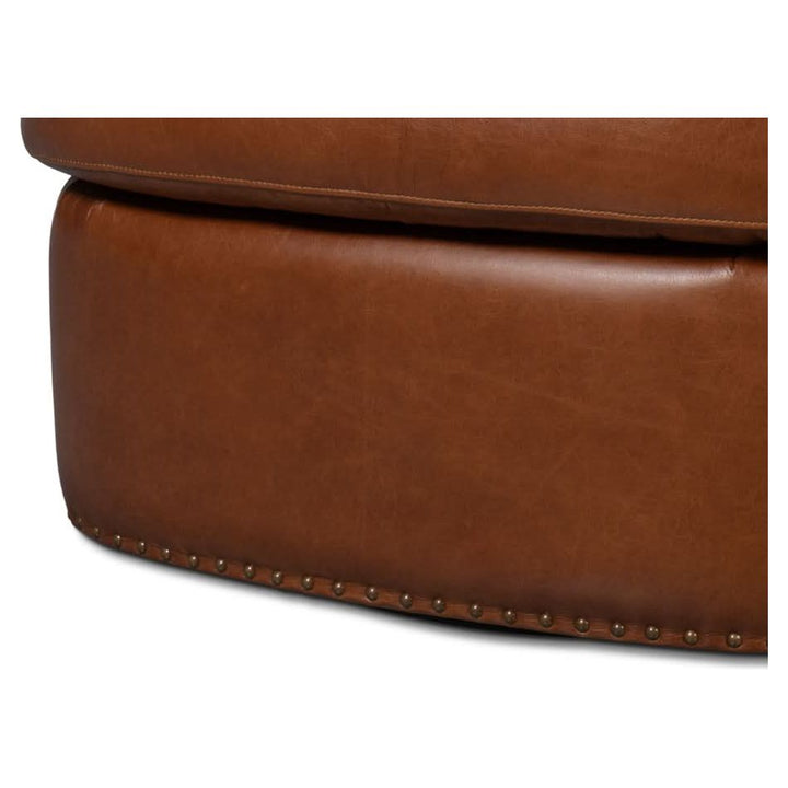 Spencer Distilled Leather Swivel Chair