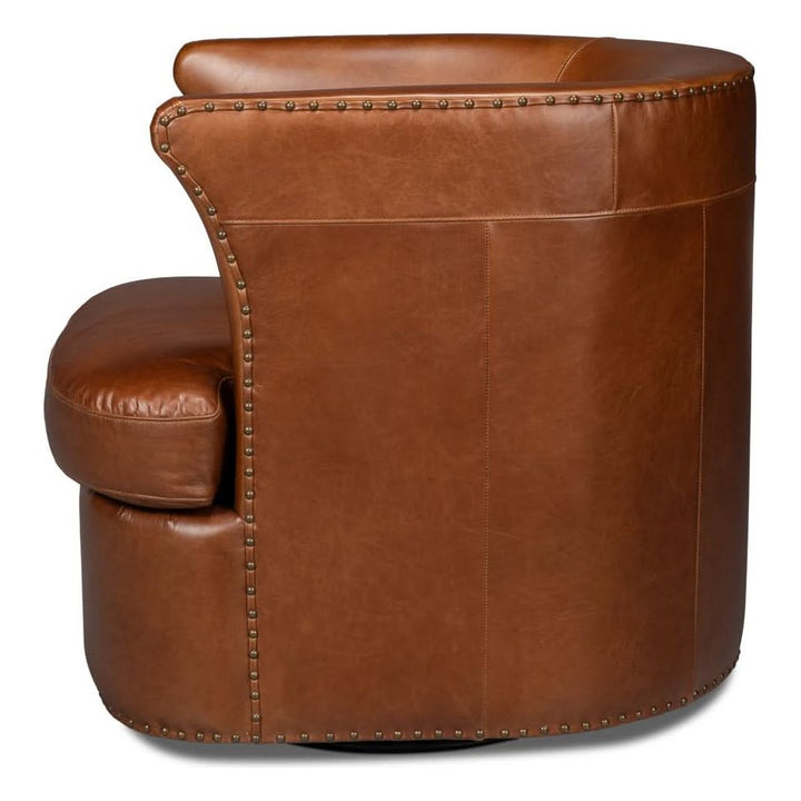 Lounge Chairs Spencer Distilled Leather Swivel Chair