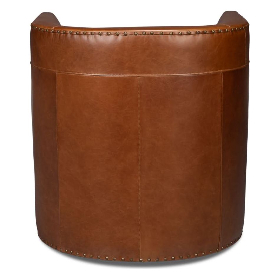 Spencer Distilled Leather Swivel Chair