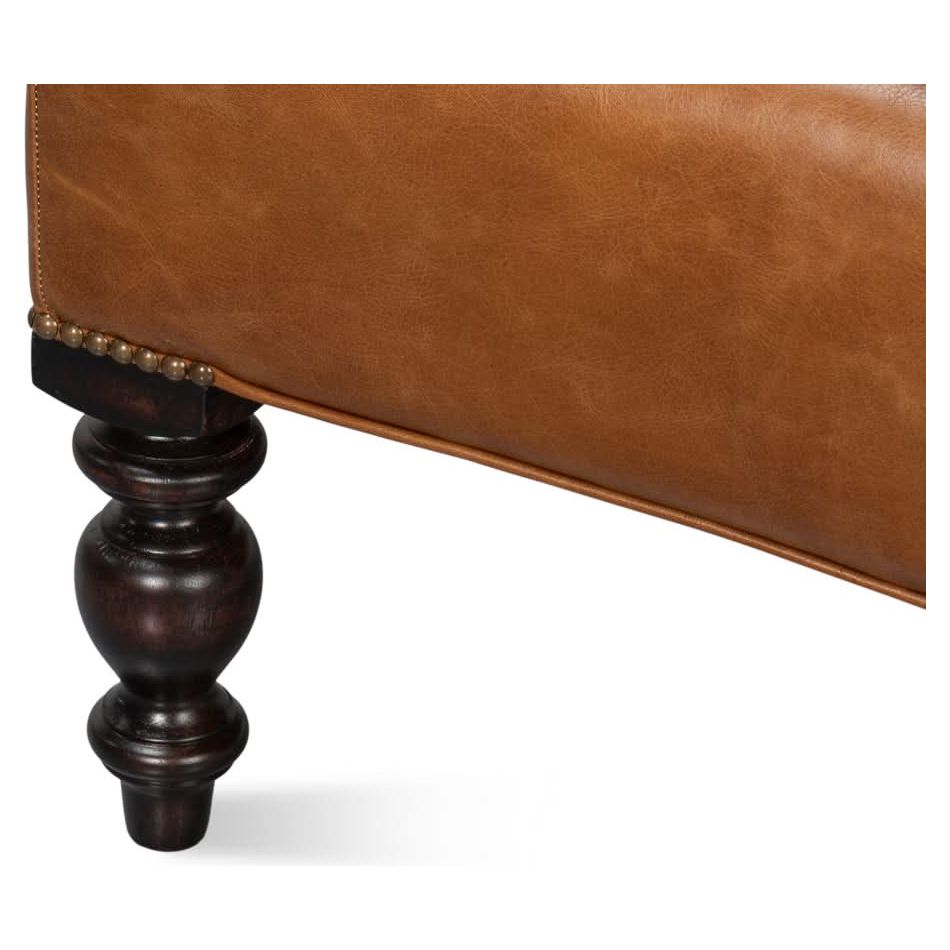 Dawson Distilled Leather Chair,Cuba Brn