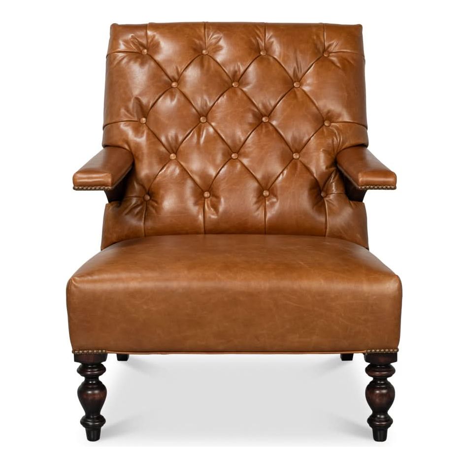 Lounge Chairs Dawson Distilled Leather Chair,Cuba Brn