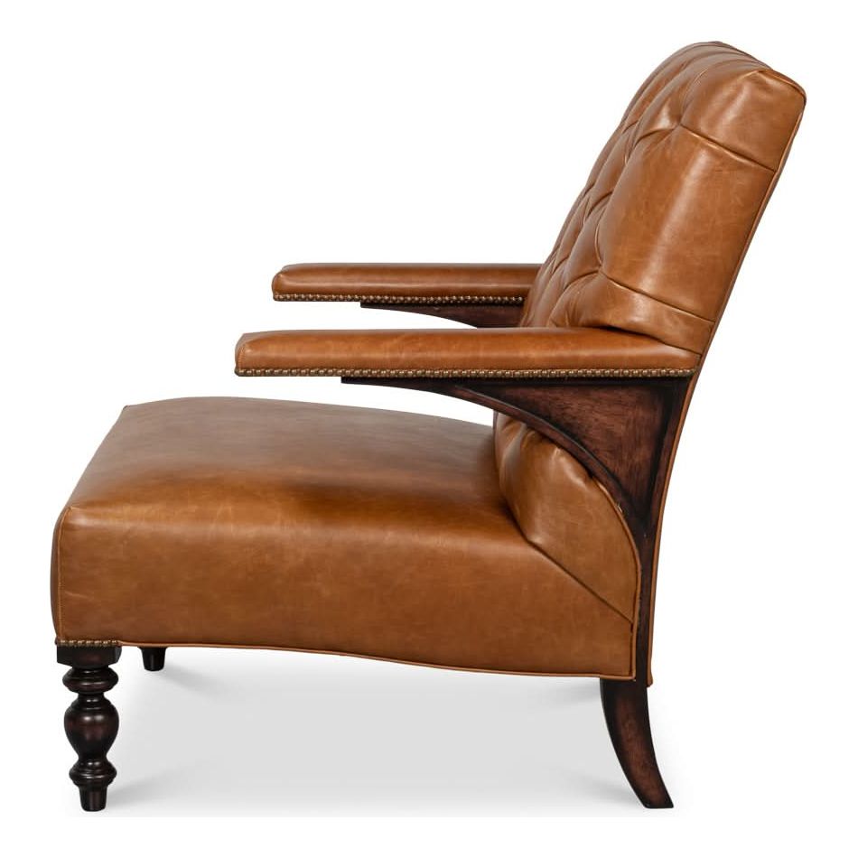 Lounge Chairs Dawson Distilled Leather Chair,Cuba Brn