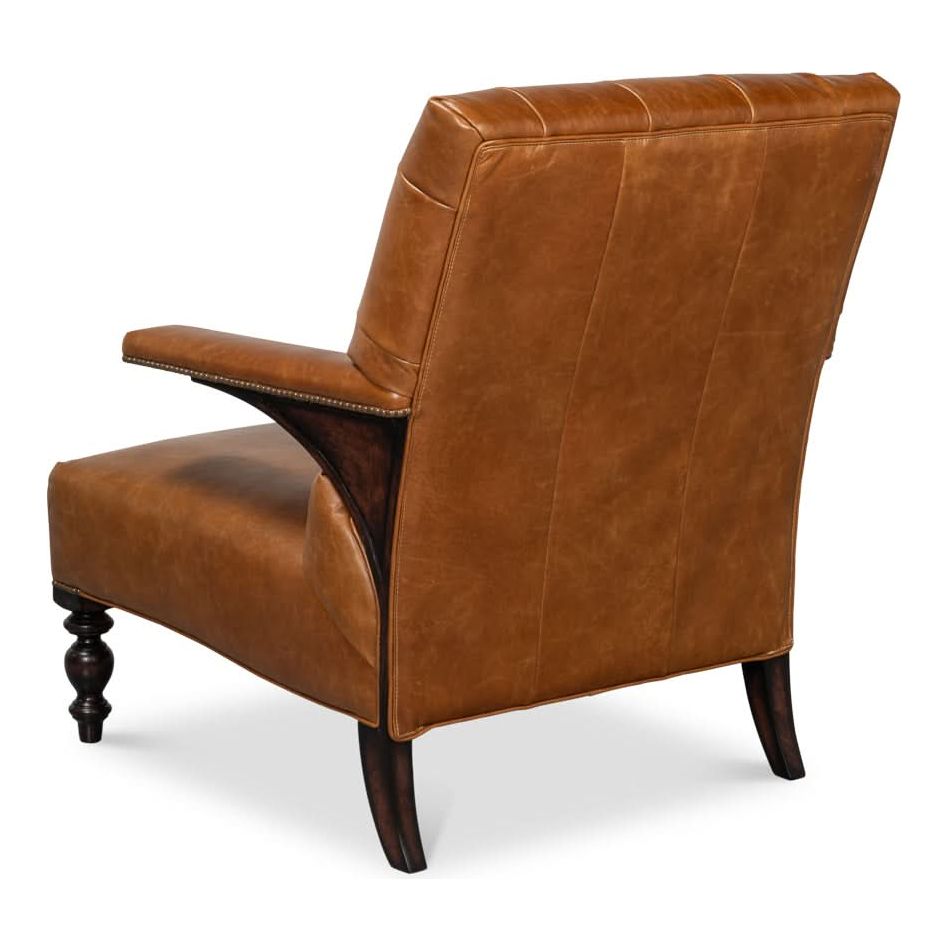 Lounge Chairs Dawson Distilled Leather Chair,Cuba Brn