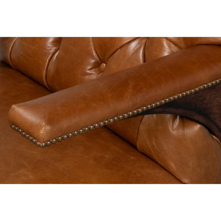 Dawson Distilled Leather Chair,Cuba Brn