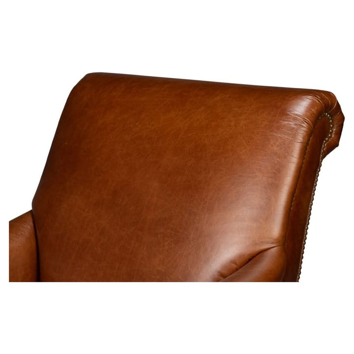 Gaston Distilled Leather Chair Brown