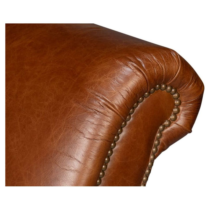 Gaston Distilled Leather Chair Brown