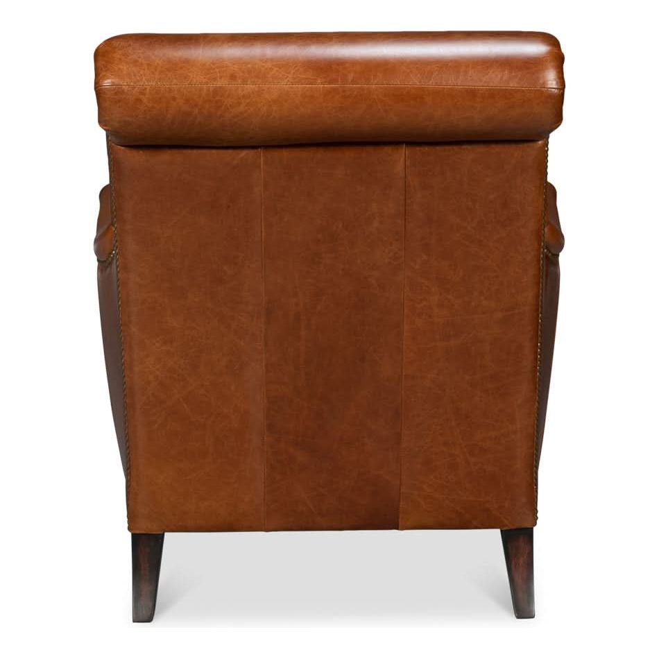 Gaston Distilled Leather Chair Brown