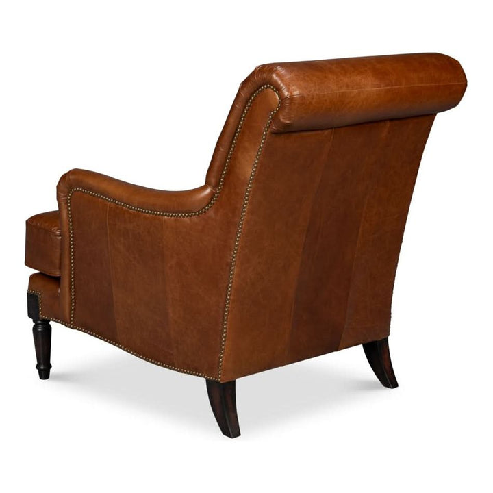 Gaston Distilled Leather Chair Brown