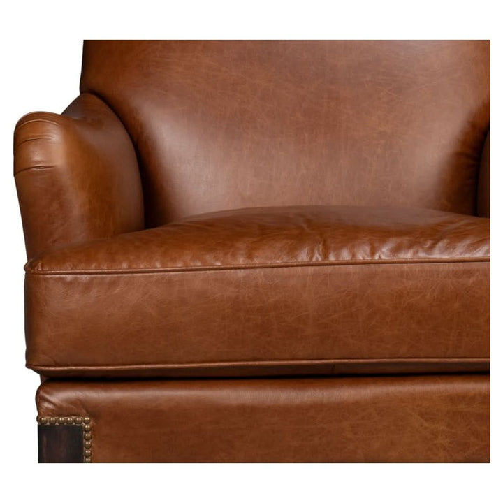 Gaston Distilled Leather Chair Brown