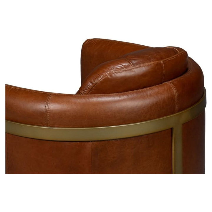 Finn Leather Club Chair Havana Brown