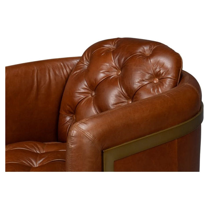 Finn Leather Club Chair Havana Brown