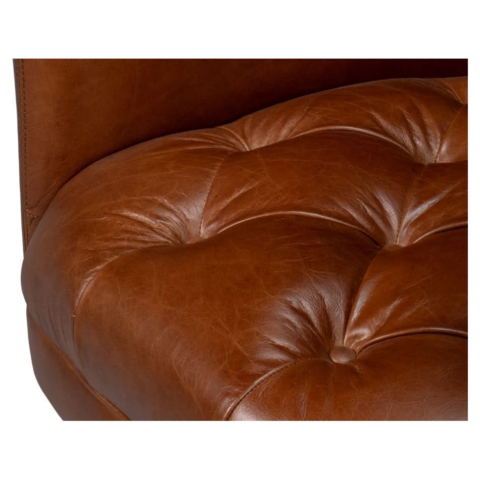 Finn Leather Club Chair Havana Brown