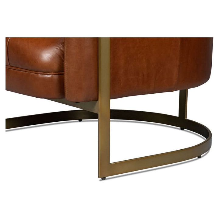 Finn Leather Club Chair Havana Brown