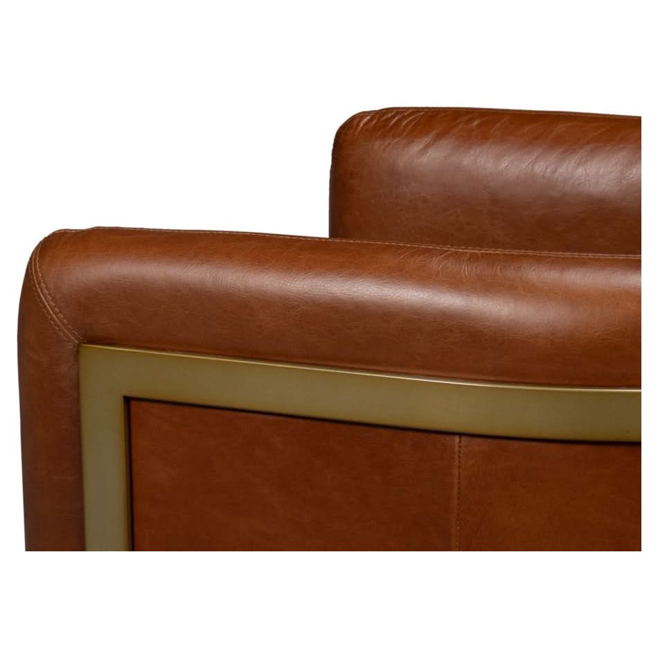 Finn Leather Club Chair Havana Brown