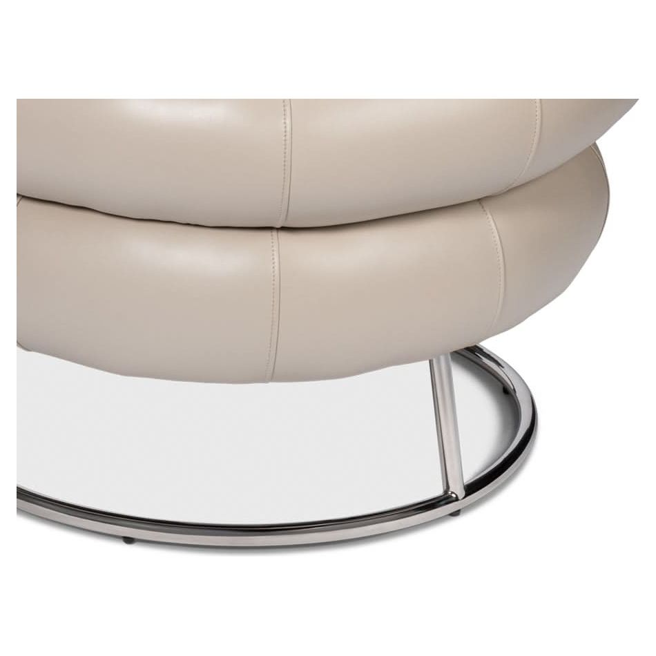 Rondo Occasional Leather Chair, White