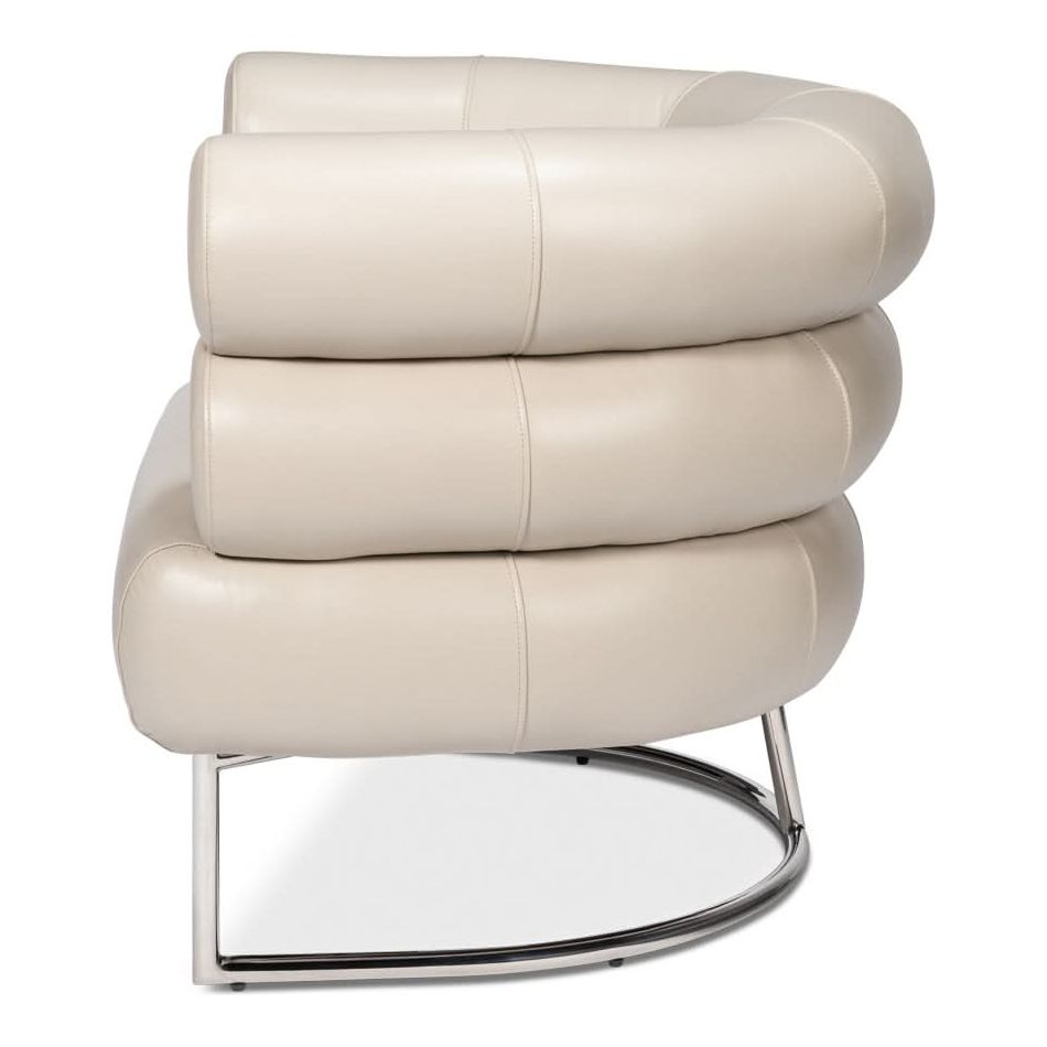 Lounge Chairs Rondo Occasional Leather Chair, White