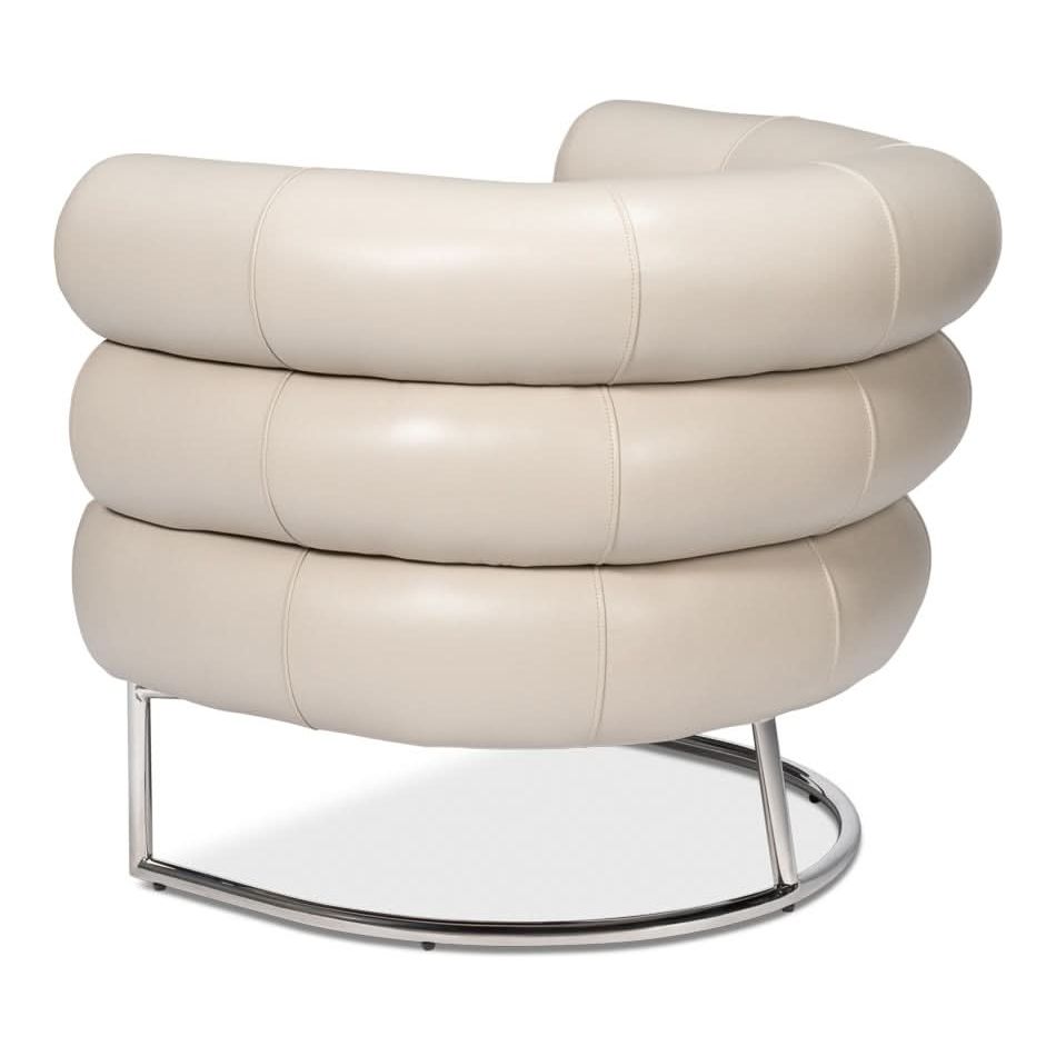 Lounge Chairs Rondo Occasional Leather Chair, White