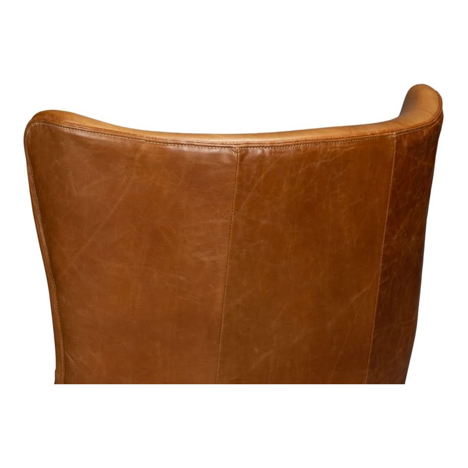 Patron Highback Leather Chair, Brown