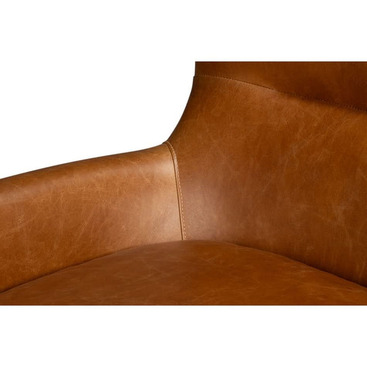 Patron Highback Leather Chair, Brown