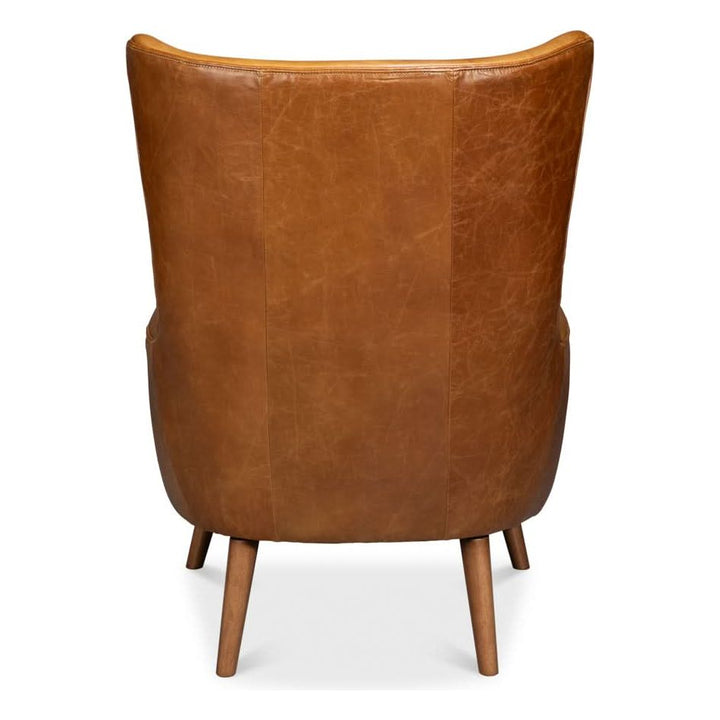 Patron Highback Leather Chair, Brown