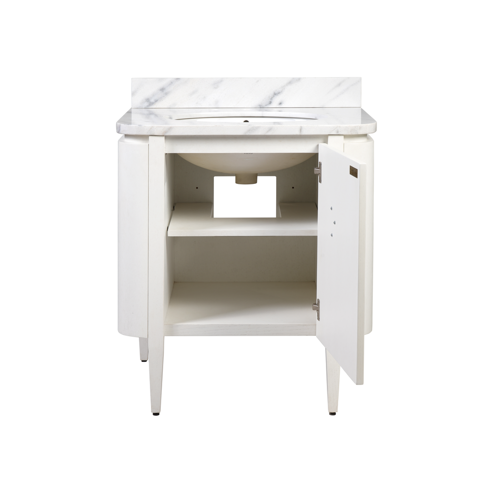 Vanities Briallen 30" White Vanity with Oval Undermount Sink