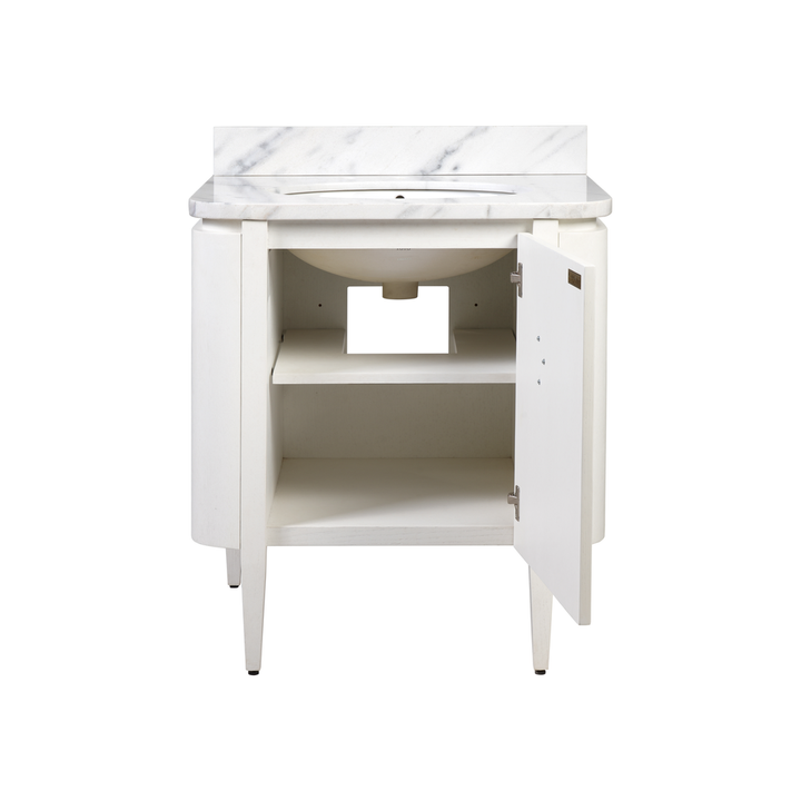 Vanities Briallen 30" White Vanity with Oval Undermount Sink