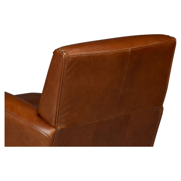 Taft Leather Swivel Chair - Cuba Brown