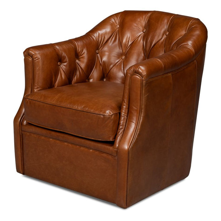 Coolidge Leather Swivel Chair