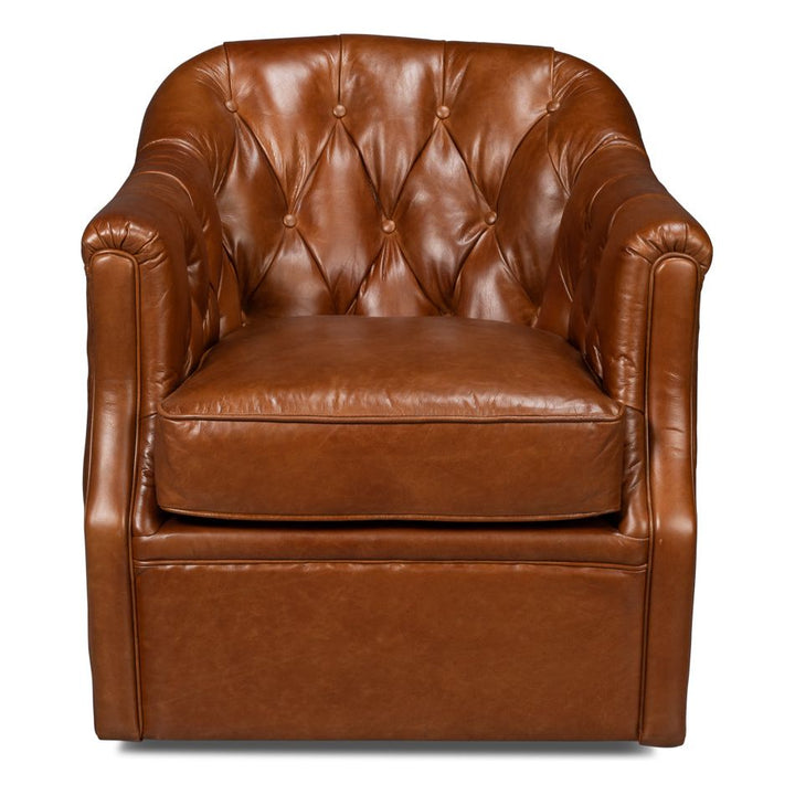 Coolidge Leather Swivel Chair