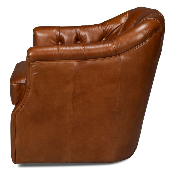 Coolidge Leather Swivel Chair