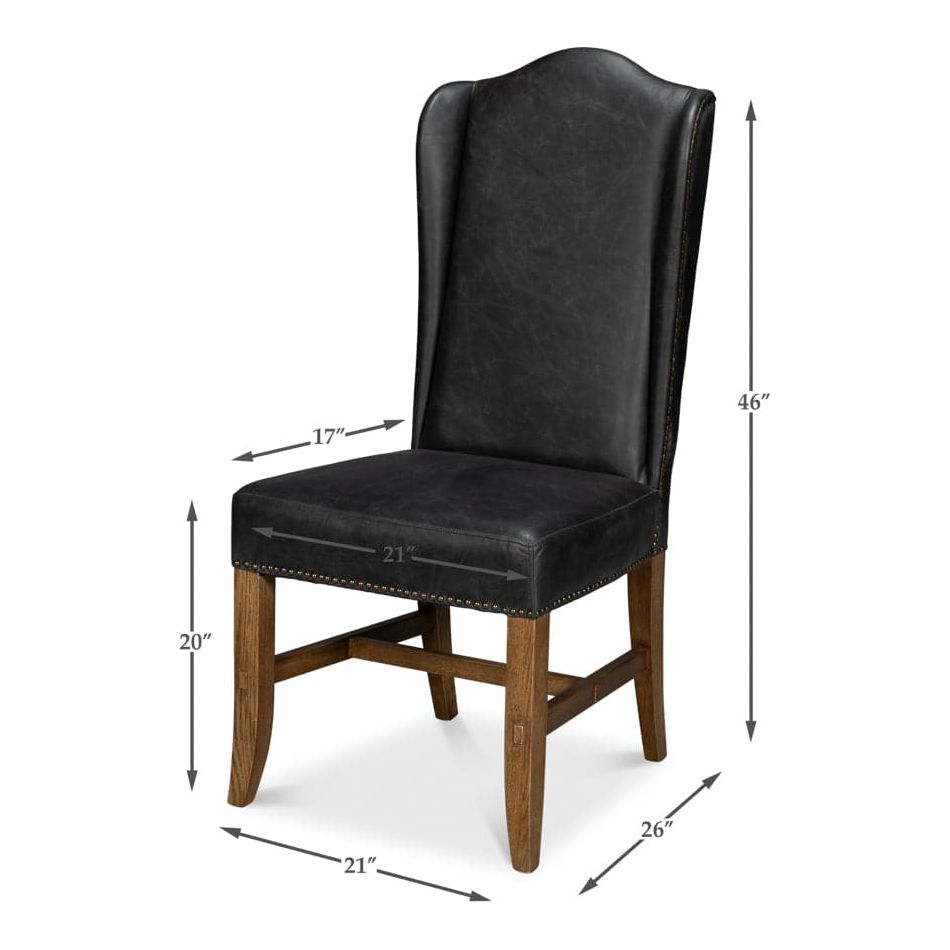 Mercado High Back Dining Chair, Black