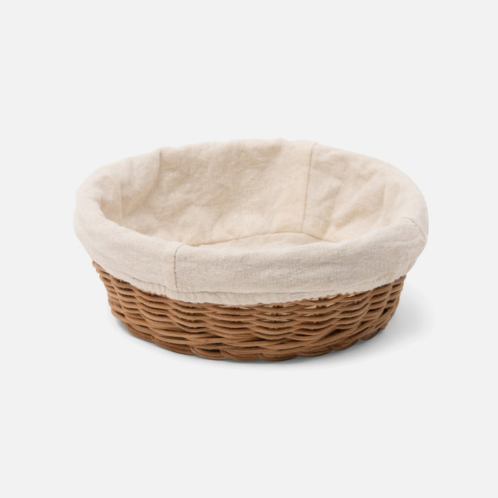 Lasata Natural Round Bread Basket Rattan X-Small Pack/2